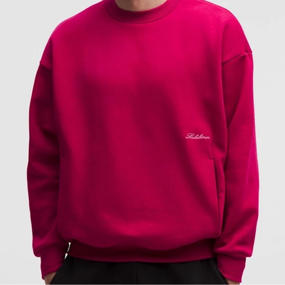 Men’s lululemon athletica Berry Rumble Cozy Crew Sweatshirt NWT Rare
